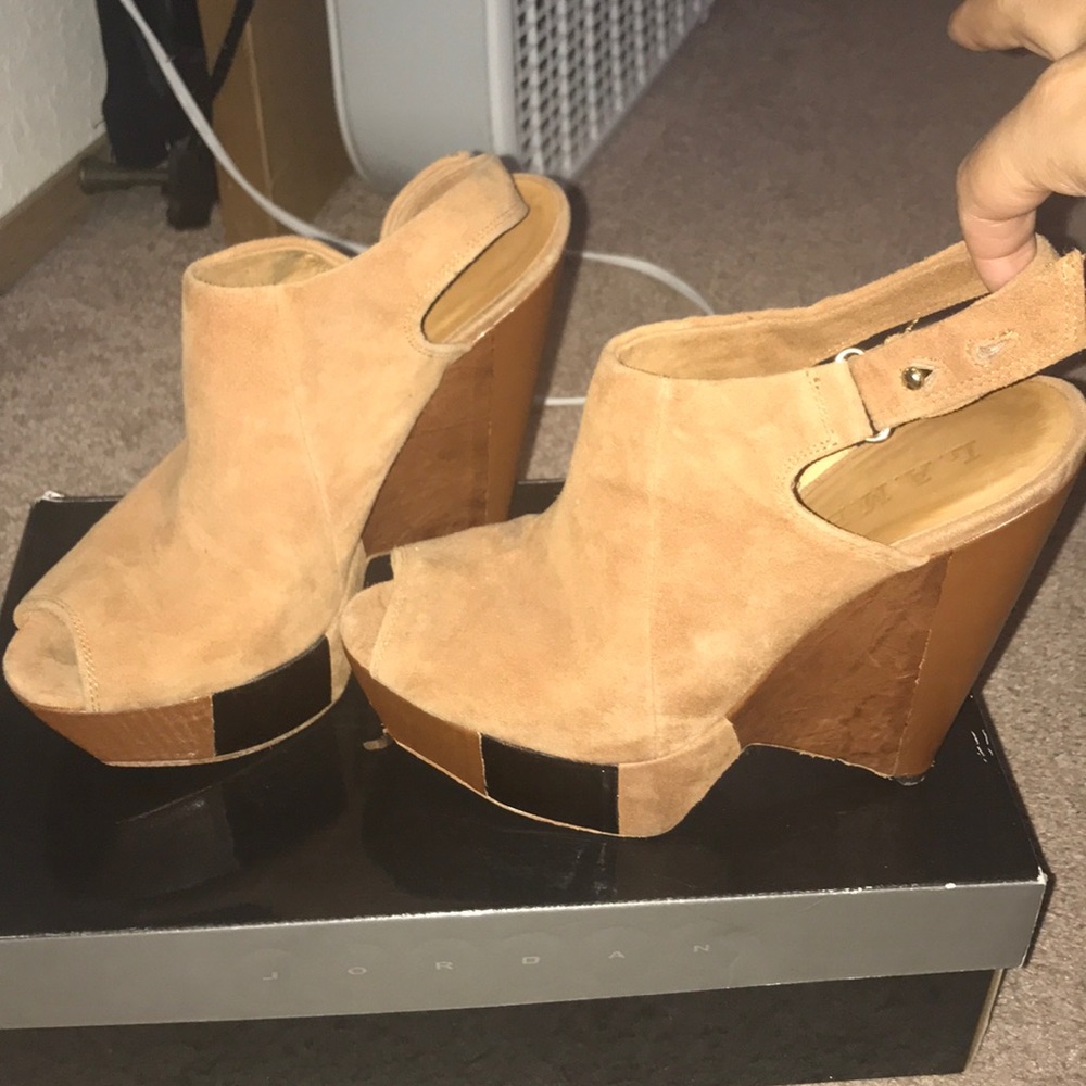 LAMB suede heels